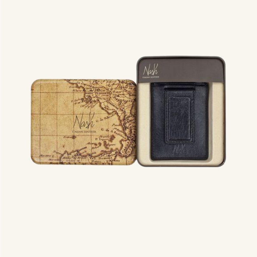 Patricia Nash Magnetic Money Clip New in Gift Box Black